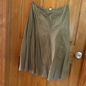 GAP Olive A-Line Skirt